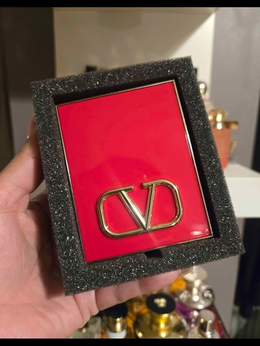 Red Women's Accessory with Gold Accent